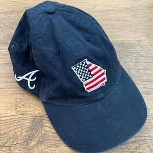Navy Baseball Cap with American Flag Georgia